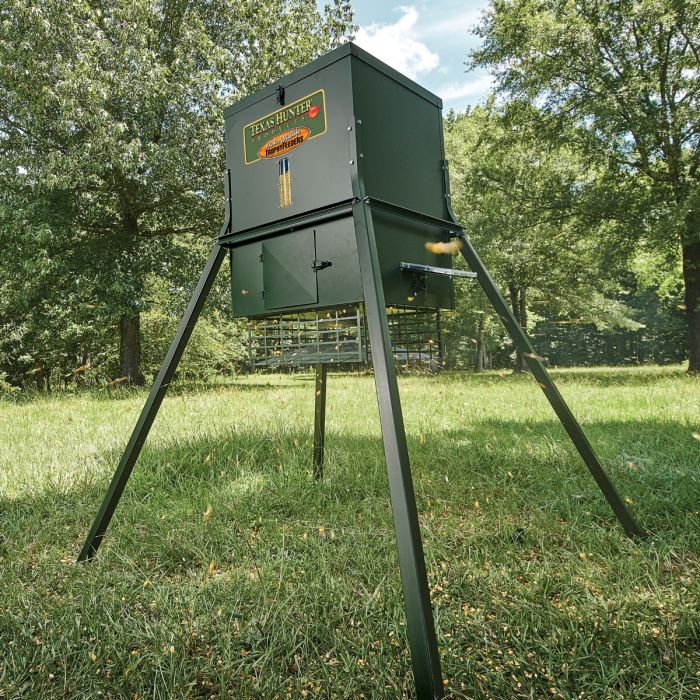 Texas Hunter Stand and Fill 300lb. Trophy Deer Feeder w/ Solar