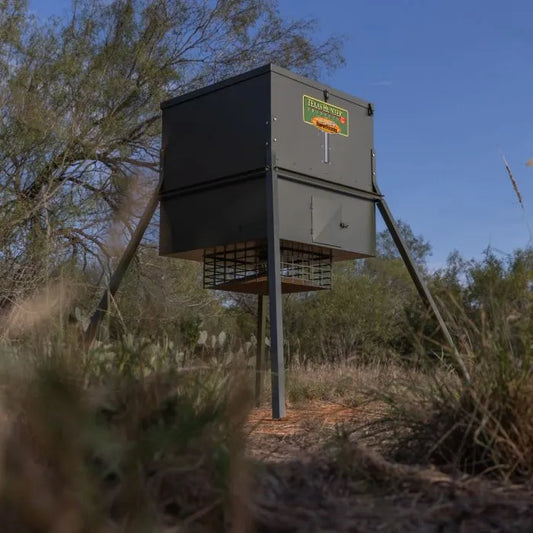 Texas Hunter Stand and Fill 650lb. Trophy Deer Feeder w/ Solar
